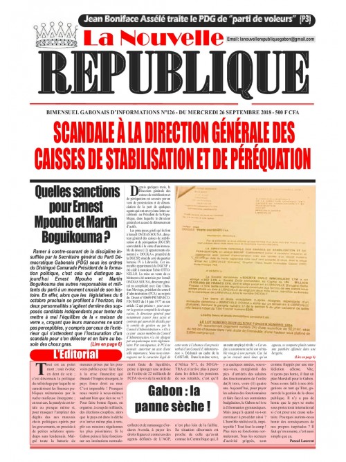 La Nouvelle Republique 26/09/2018