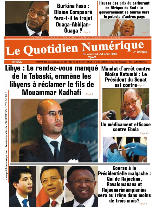 QUOTIDIEN NUMERIQUE D AFRIQUE
 24/08/2018