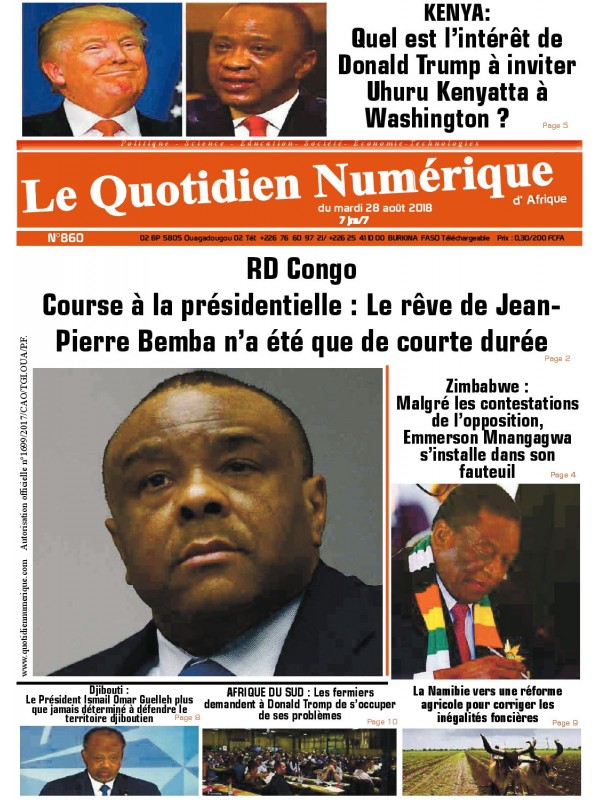 QUOTIDIEN NUMERIQUE D AFRIQUE
 28/08/2018