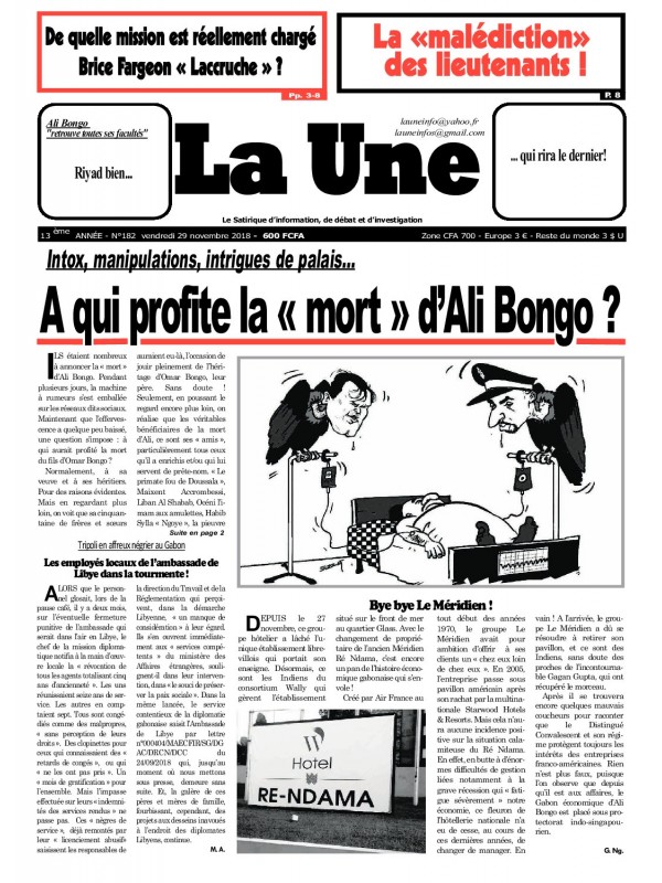 La Une 30/11/2018
