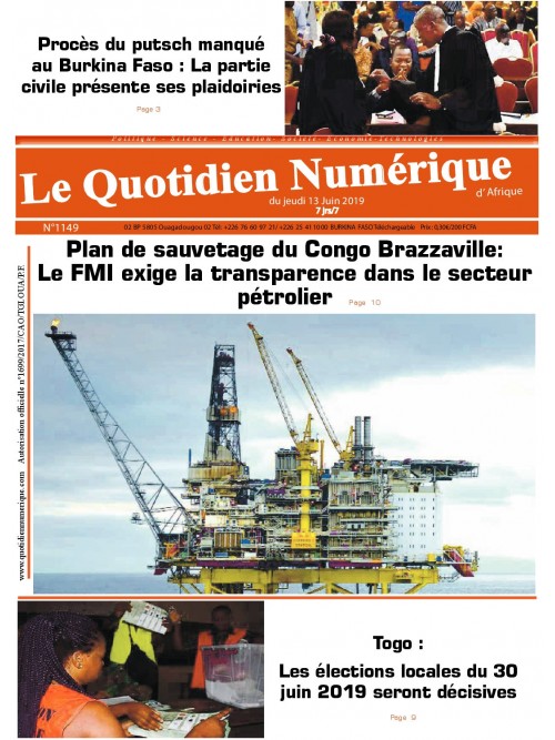 QUOTIDIEN NUMERIQUE D AFRIQUE
 13/06/2019