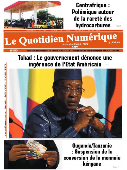 QUOTIDIEN NUMERIQUE D AFRIQUE
 14/06/2019