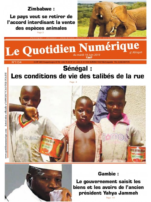 QUOTIDIEN NUMERIQUE D AFRIQUE
 18/06/2019