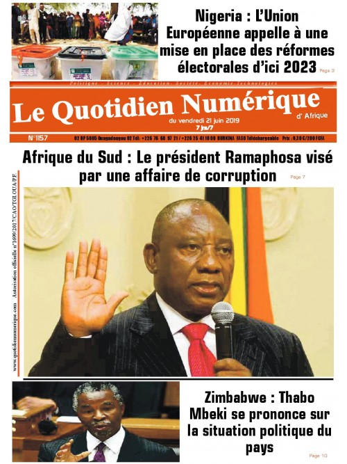 QUOTIDIEN NUMERIQUE D AFRIQUE
 21/06/2019