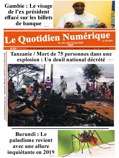 QUOTIDIEN NUMERIQUE D AFRIQUE
 14/08/2019