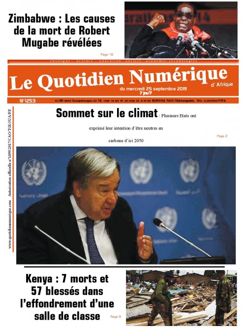 QUOTIDIEN NUMERIQUE D AFRIQUE
 25/09/2019