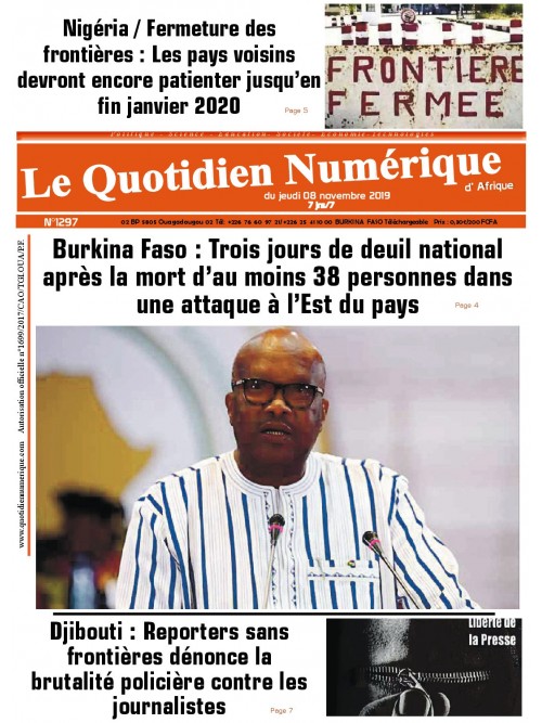 QUOTIDIEN NUMERIQUE D AFRIQUE
 08/11/2019