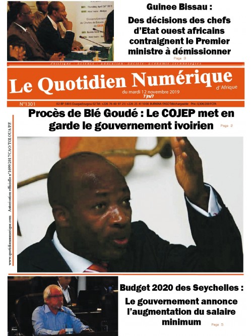 QUOTIDIEN NUMERIQUE D AFRIQUE
 12/11/2019