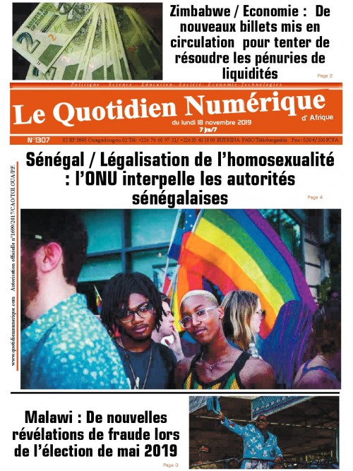 QUOTIDIEN NUMERIQUE D AFRIQUE
 18/11/2019