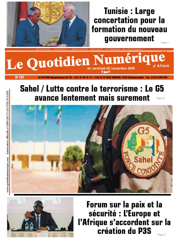 QUOTIDIEN NUMERIQUE D AFRIQUE
 22/11/2019