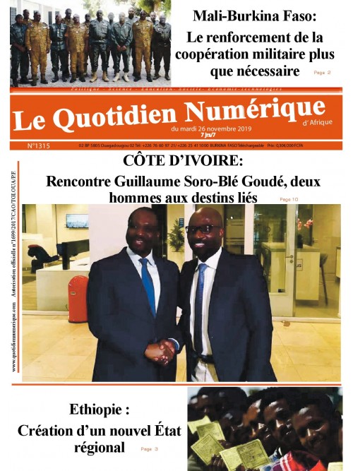 QUOTIDIEN NUMERIQUE D AFRIQUE
 26/11/2019