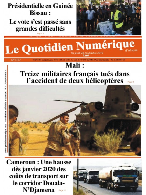 QUOTIDIEN NUMERIQUE D AFRIQUE
 28/11/2019