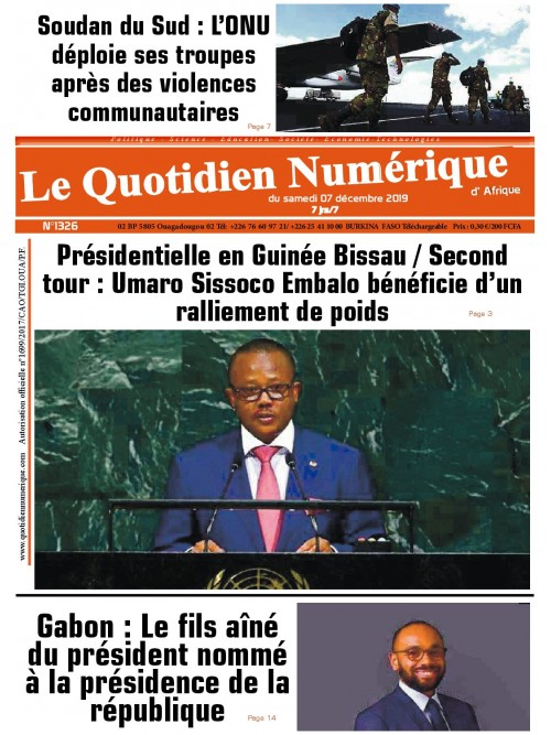 QUOTIDIEN NUMERIQUE D AFRIQUE
 07/12/2019