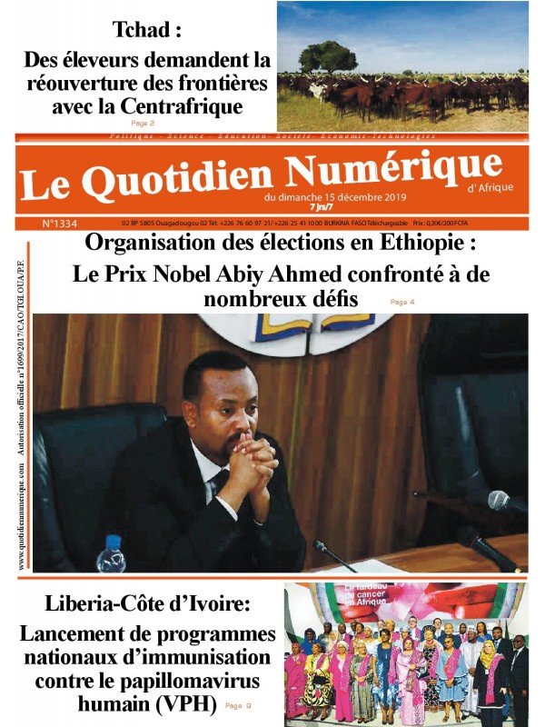 QUOTIDIEN NUMERIQUE D AFRIQUE
 15/12/2019