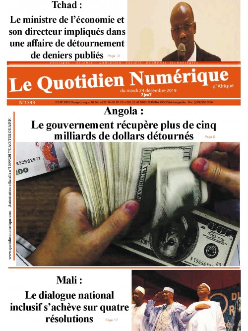 QUOTIDIEN NUMERIQUE D AFRIQUE
 24/12/2019