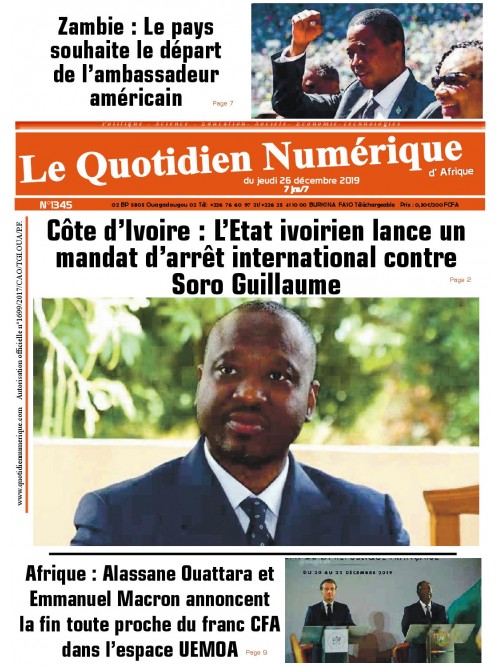 QUOTIDIEN NUMERIQUE D AFRIQUE
 26/12/2019