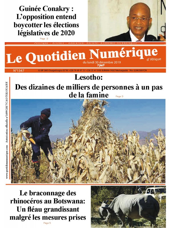 QUOTIDIEN NUMERIQUE D AFRIQUE
 30/12/2019