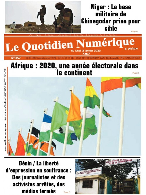 QUOTIDIEN NUMERIQUE D AFRIQUE
 13/01/2020