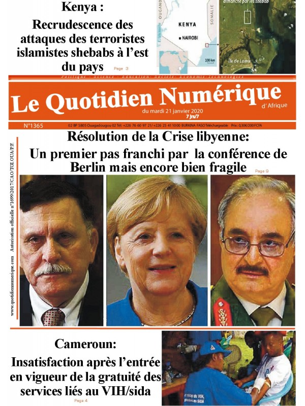 QUOTIDIEN NUMERIQUE D AFRIQUE
 21/01/2020