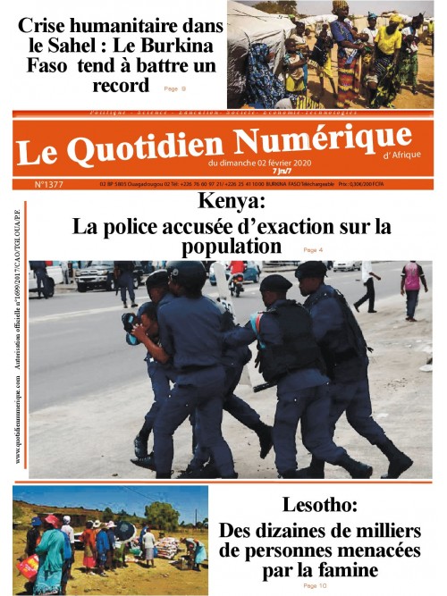 QUOTIDIEN NUMERIQUE D AFRIQUE
 02/02/2020