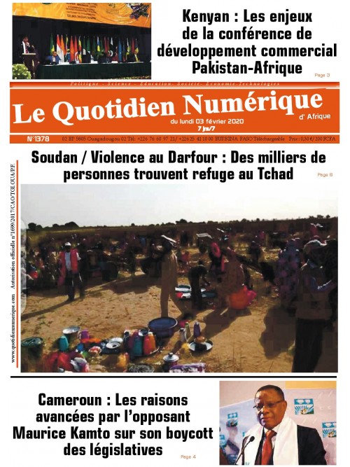 QUOTIDIEN NUMERIQUE D AFRIQUE
 03/02/2020