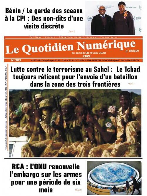 QUOTIDIEN NUMERIQUE D AFRIQUE
 08/02/2020