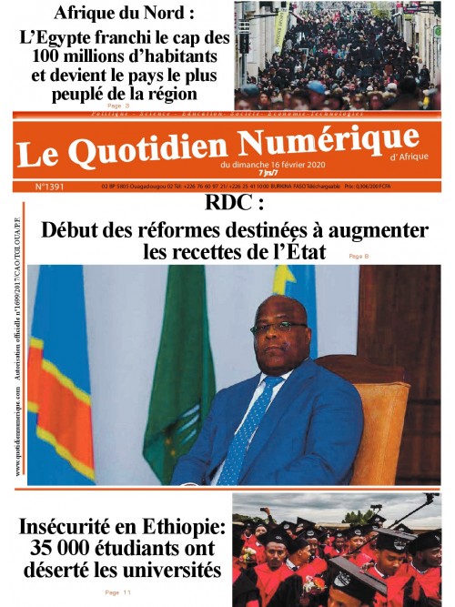 QUOTIDIEN NUMERIQUE D AFRIQUE
 16/02/2020