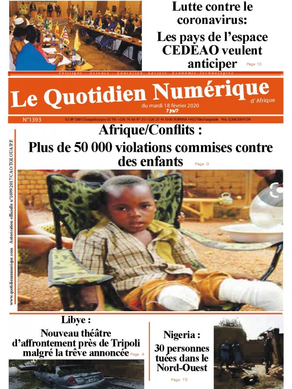 QUOTIDIEN NUMERIQUE D AFRIQUE
 18/02/2020