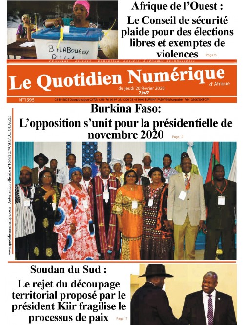 QUOTIDIEN NUMERIQUE D AFRIQUE
 20/02/2020