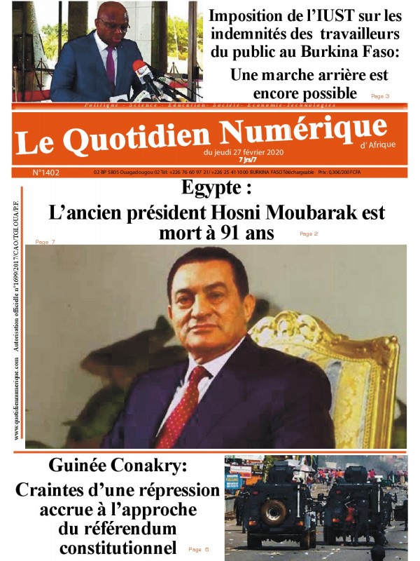 QUOTIDIEN NUMERIQUE D AFRIQUE
 27/02/2020