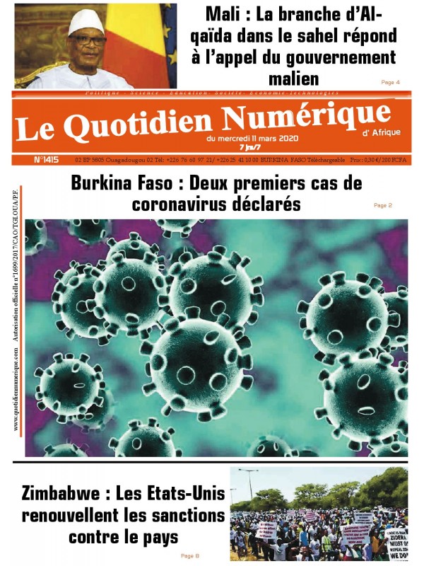 QUOTIDIEN NUMERIQUE D AFRIQUE
 11/03/2020