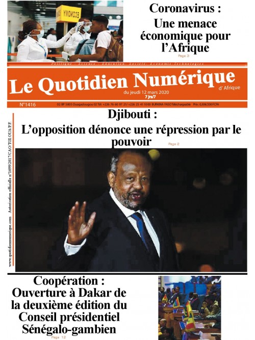 QUOTIDIEN NUMERIQUE D AFRIQUE
 12/03/2020