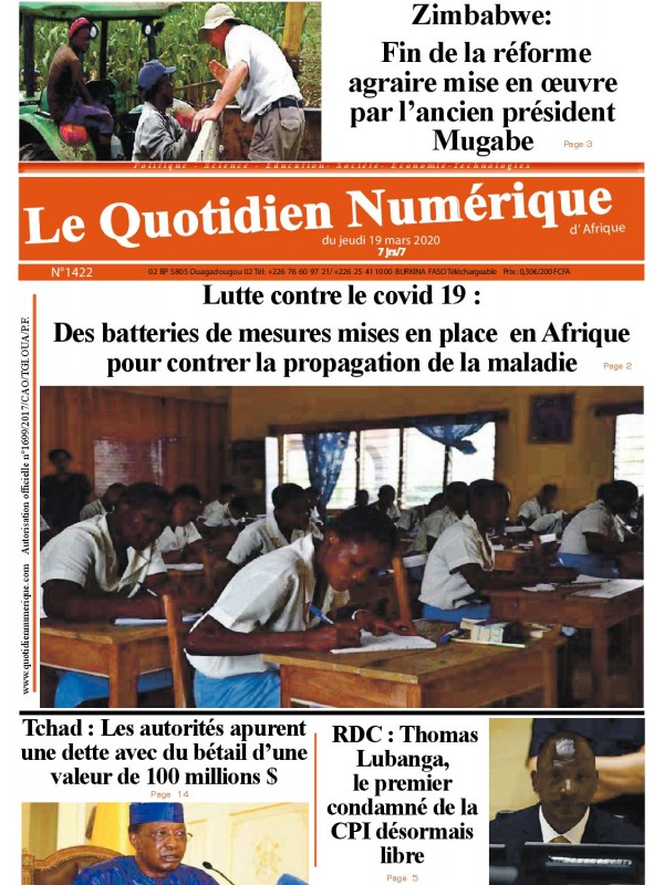 QUOTIDIEN NUMERIQUE D AFRIQUE
 19/03/2020