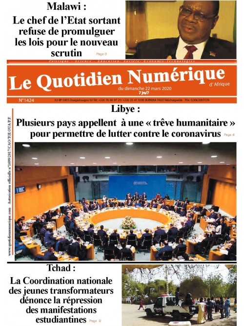 QUOTIDIEN NUMERIQUE D AFRIQUE
 22/03/2020