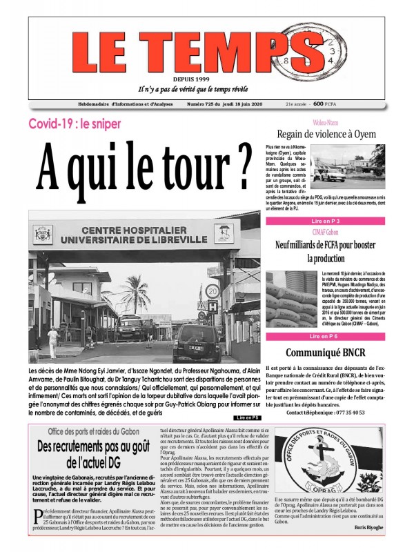 Le Temps
 18/06/2020