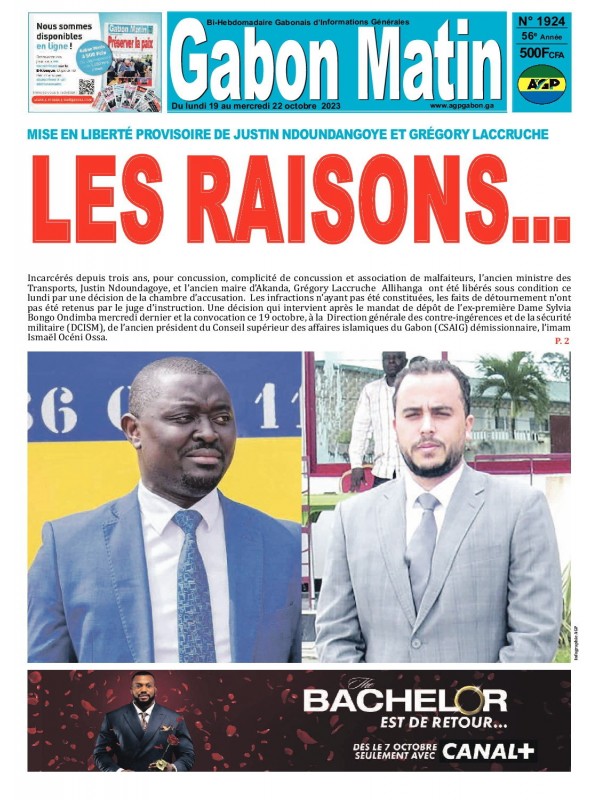 Gabon Matin 19/10/2023