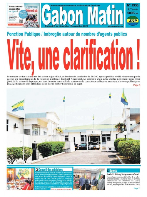 Gabon Matin 09/11/2023