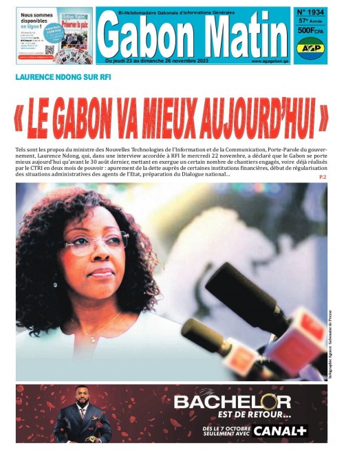 Gabon Matin 23/11/2023