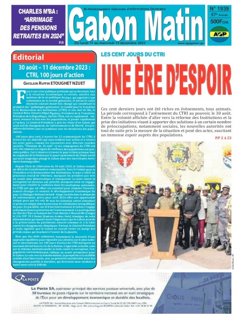Gabon Matin 11/12/2023