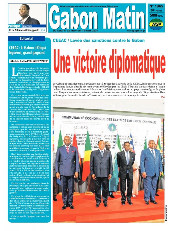 Gabon Matin 11/03/2024