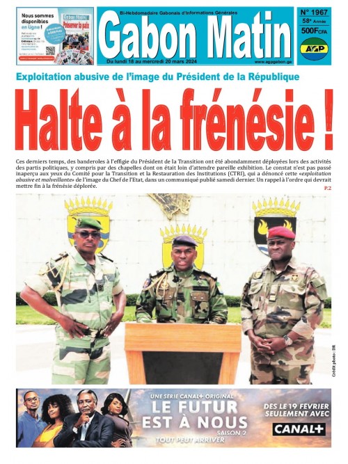 Gabon Matin 18/03/2024