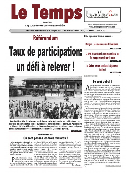 Le Temps 31/10/2024
