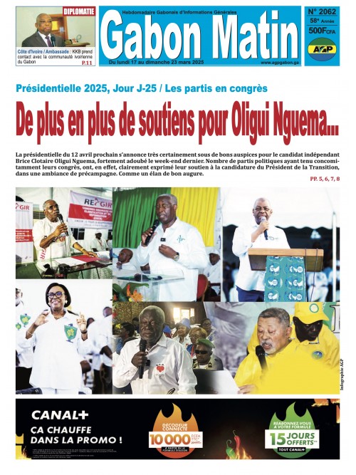Gabon Matin 17/03/2025