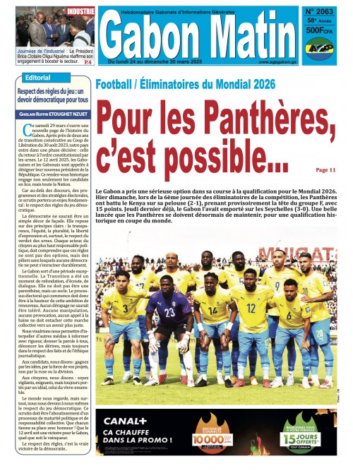 Gabon Matin 24/03/2025