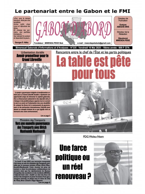 Gabon d'abord 16/05/2025