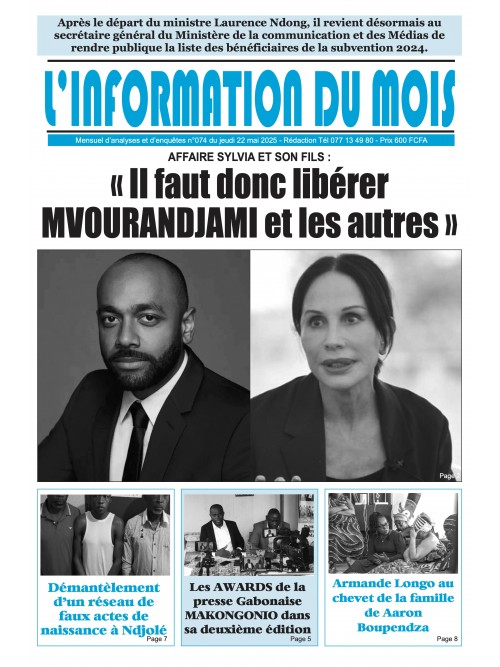 L'information du mois 22/05/2025