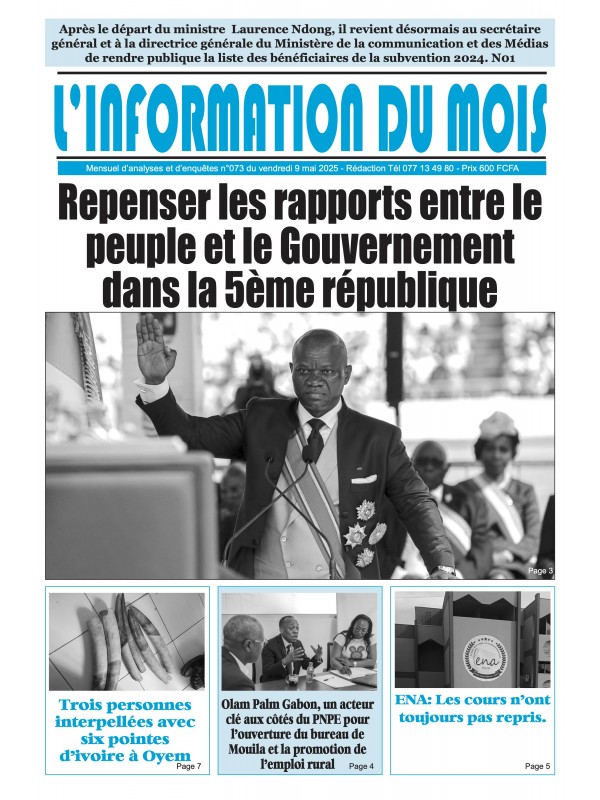 L'information du mois 09/05/2025