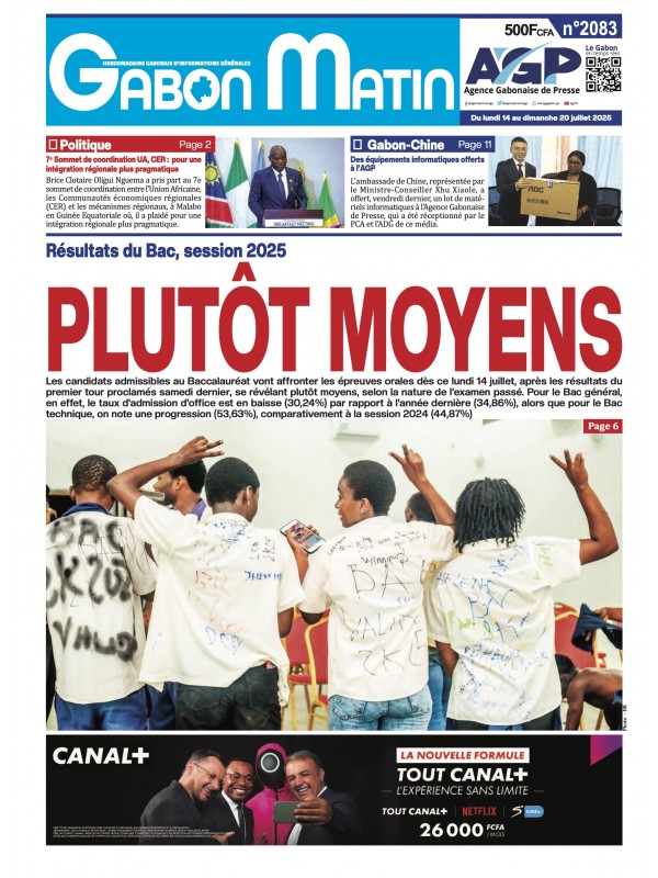 Gabon Matin 14/07/2025