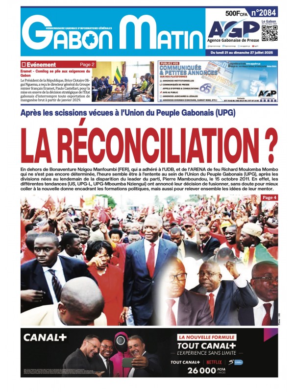 Gabon Matin 21/07/2025