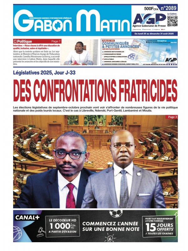 Gabon Matin 25/08/2025